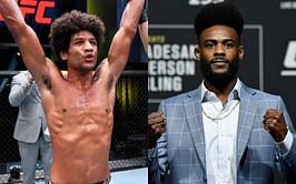 Aljamain Sterling reacts after a grounded Alex Caceres eats brutal knee to the head at UFC Fight Night: Costa vs. Vettori