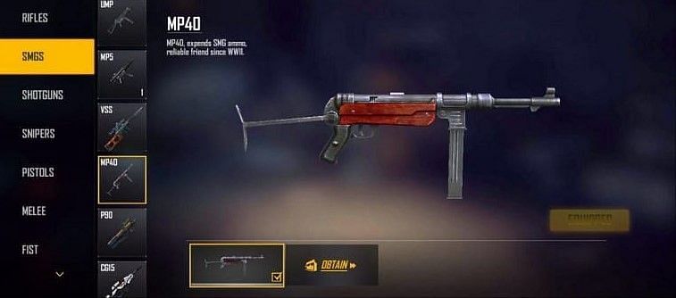 MP40 (Image via Free Fire MAX)