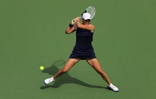 Iga Swiatek in action at the BNP Paribas Open - Day 5