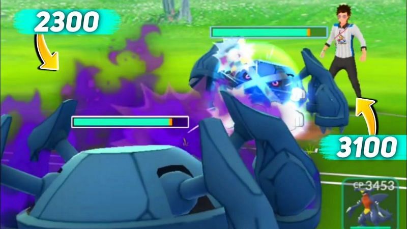 If Shadow Metagross is fighting an opponent that can&#039;t resist its attacks, they may be in trouble (Image via Niantic/Youtube).