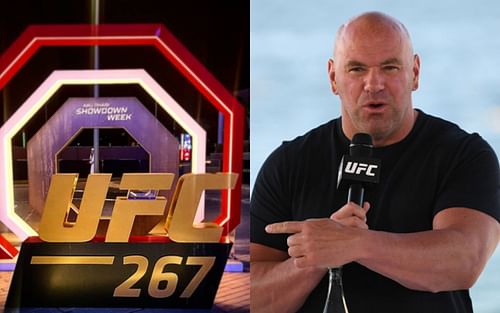 Dana White (right) opened up on the UFC 267 fight card (*Images courtesy: @ufcbtsport Instagram; Getty)