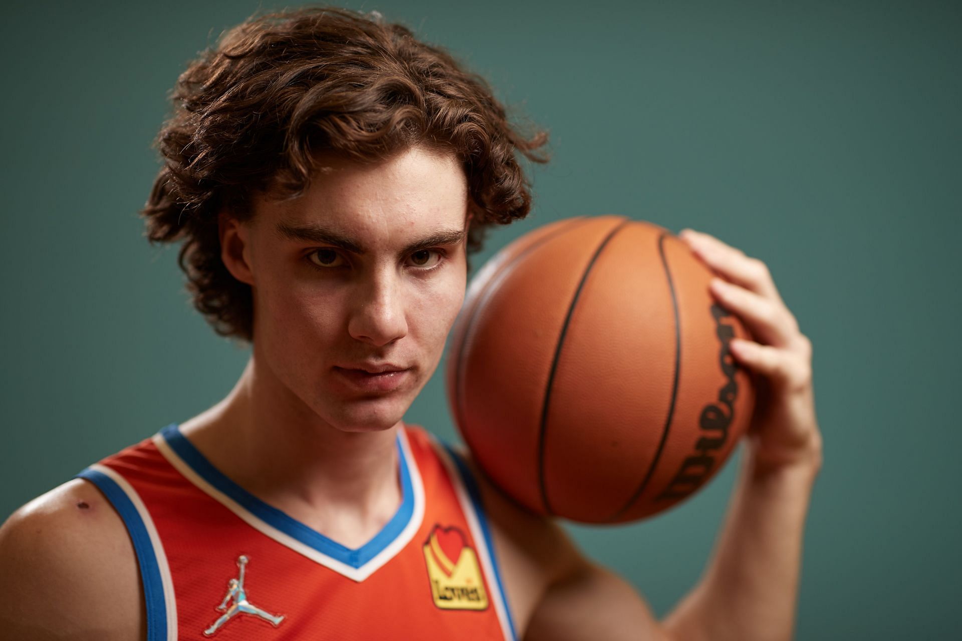 Josh Giddey during the 2021 NBA Rookie Photo Shoot