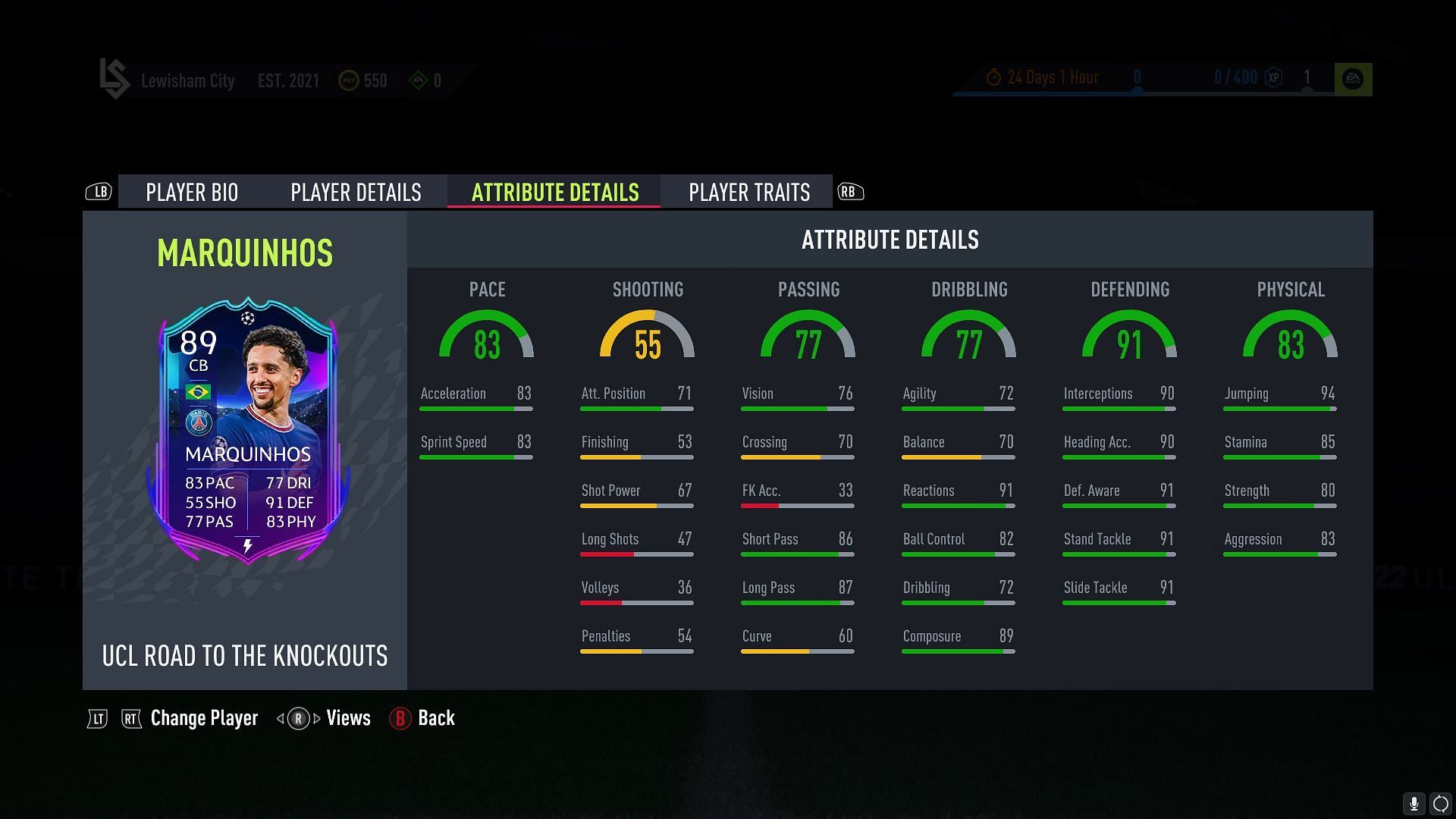 Will the defender feature in the 90s in the next upgrade? (Image via Sportskeeda)