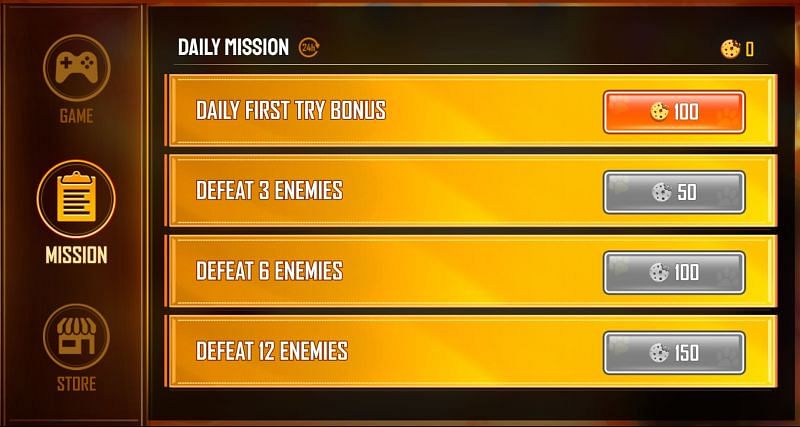Users need to earn Biscuit Token by completing daily missions (Image via Free Fire)