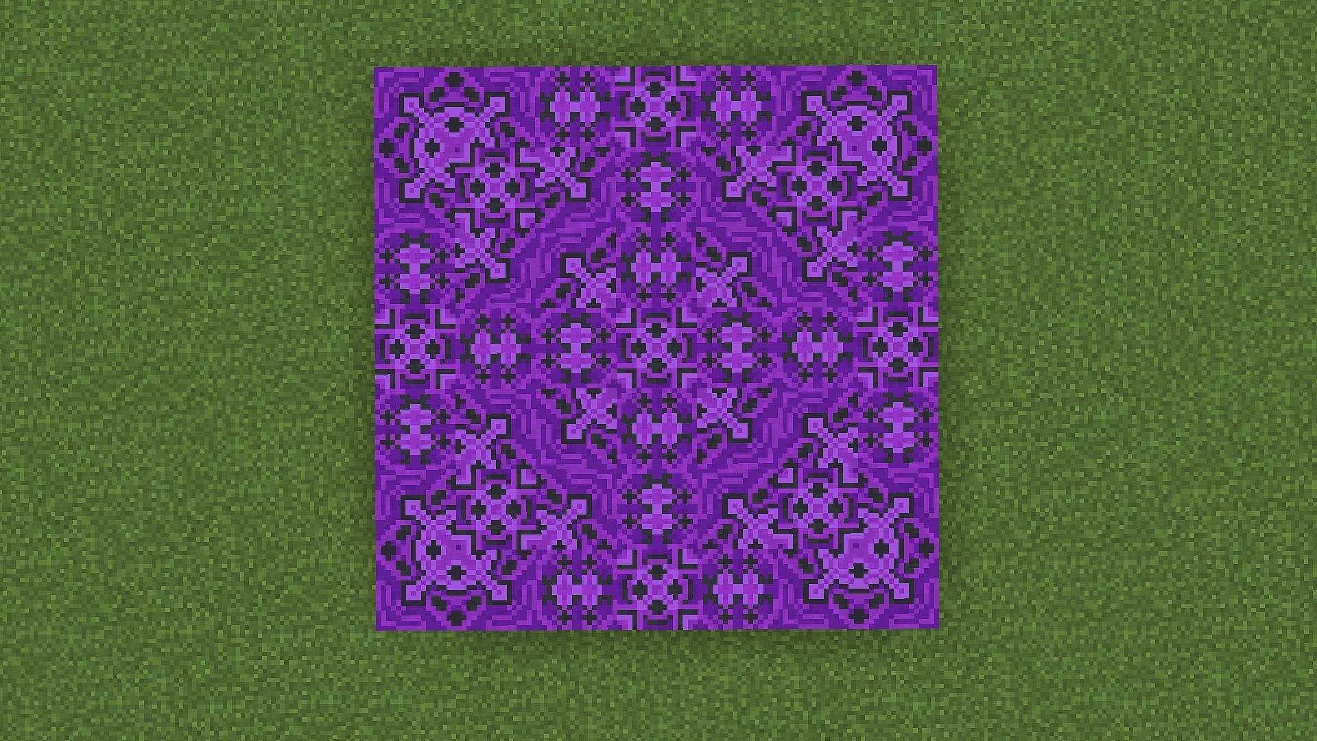 A Purple Glazed Terracotta pattern (Image via Minecraft)