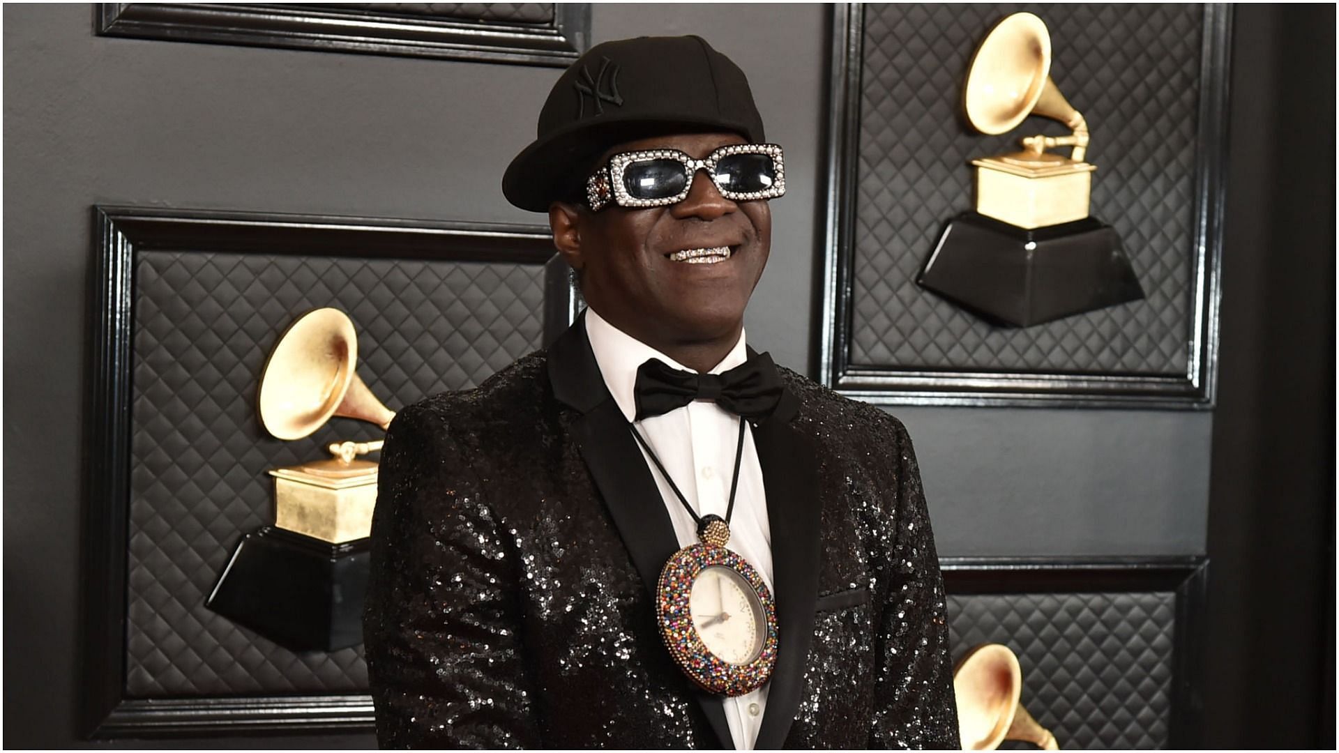 Flavor Flav at the 62nd Annual Grammy Awards at Staples Center in Los Angeles, CA on January 26, 2020. (Image via Getty Images)