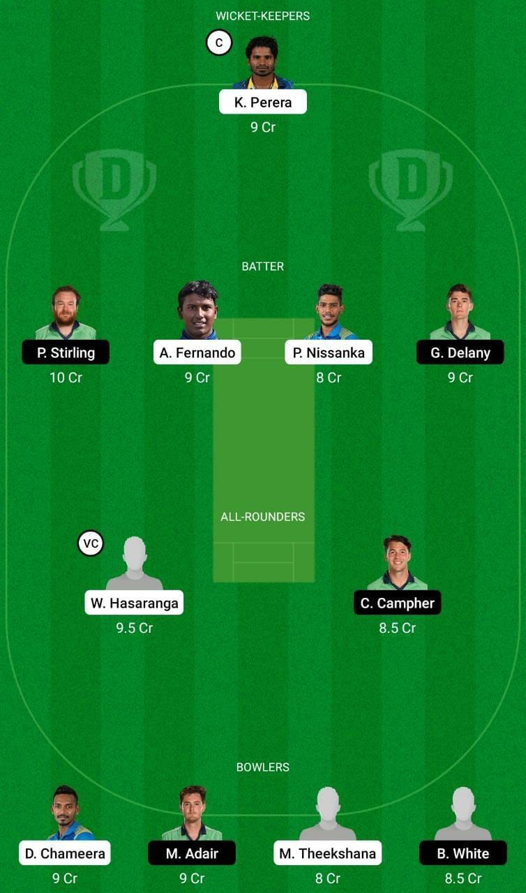 SL vs IRE Dream11 Fantasy Tip #2