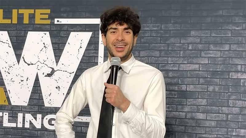 AEW Chairman Tony Khan attending a media event