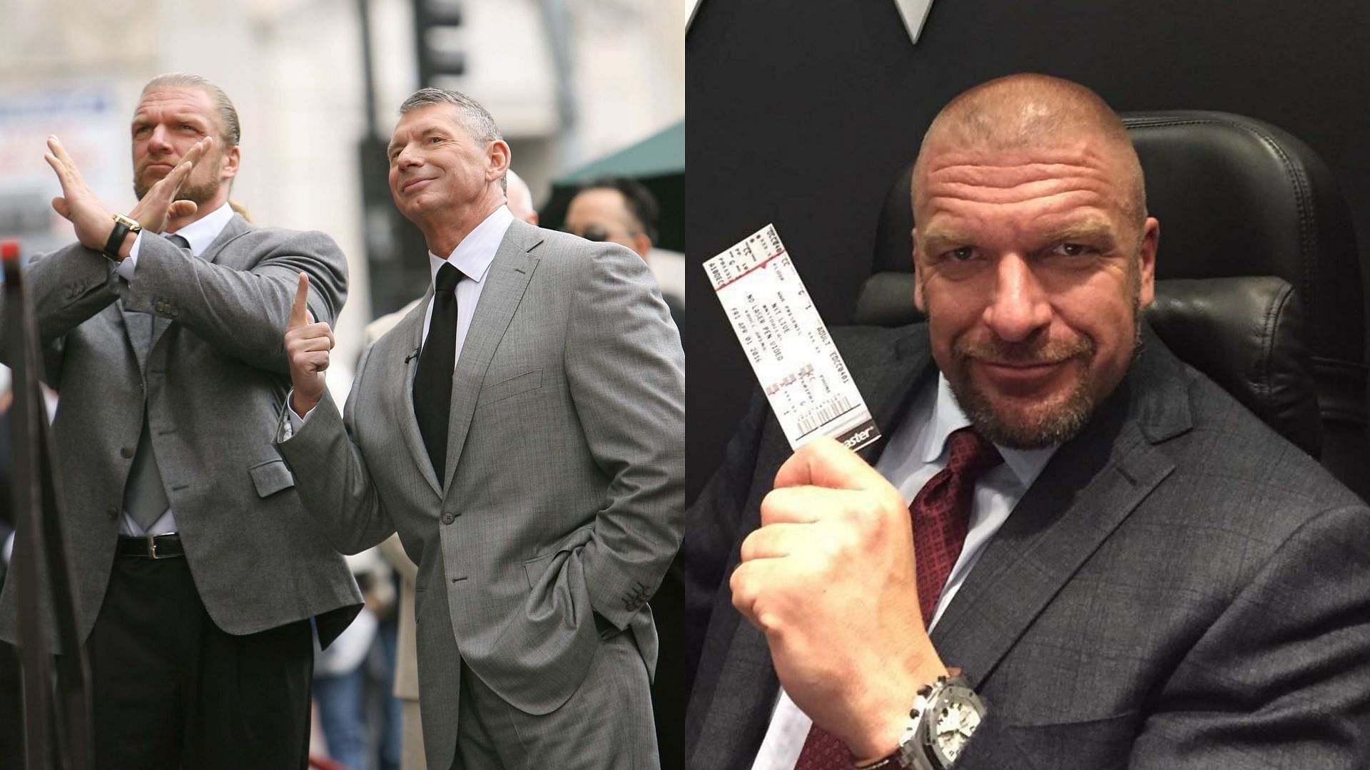 WWE Chairman Vince McMahon and WWE Executive Vice President Triple H