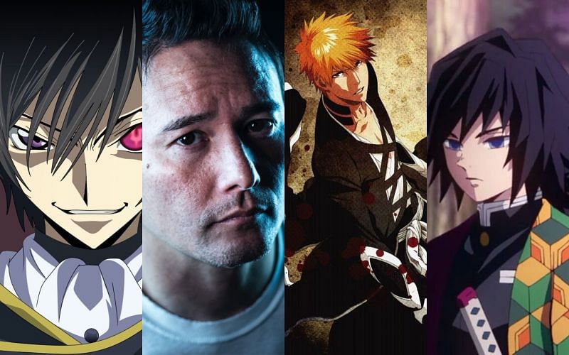 Johnny Yong Bosch and some of the famous characters he&#039;s voiced (Image via Sportskeeda)