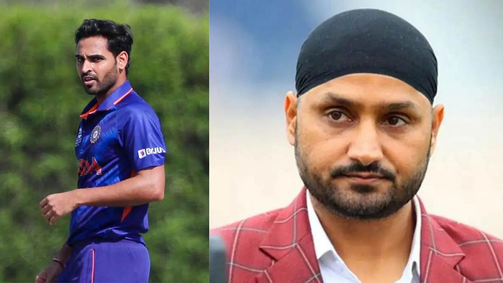 Harbhajan Singh (R) has called for Shardul Thakur&#039;s inclusion in place of Bhuvneshwar Kumar (L).