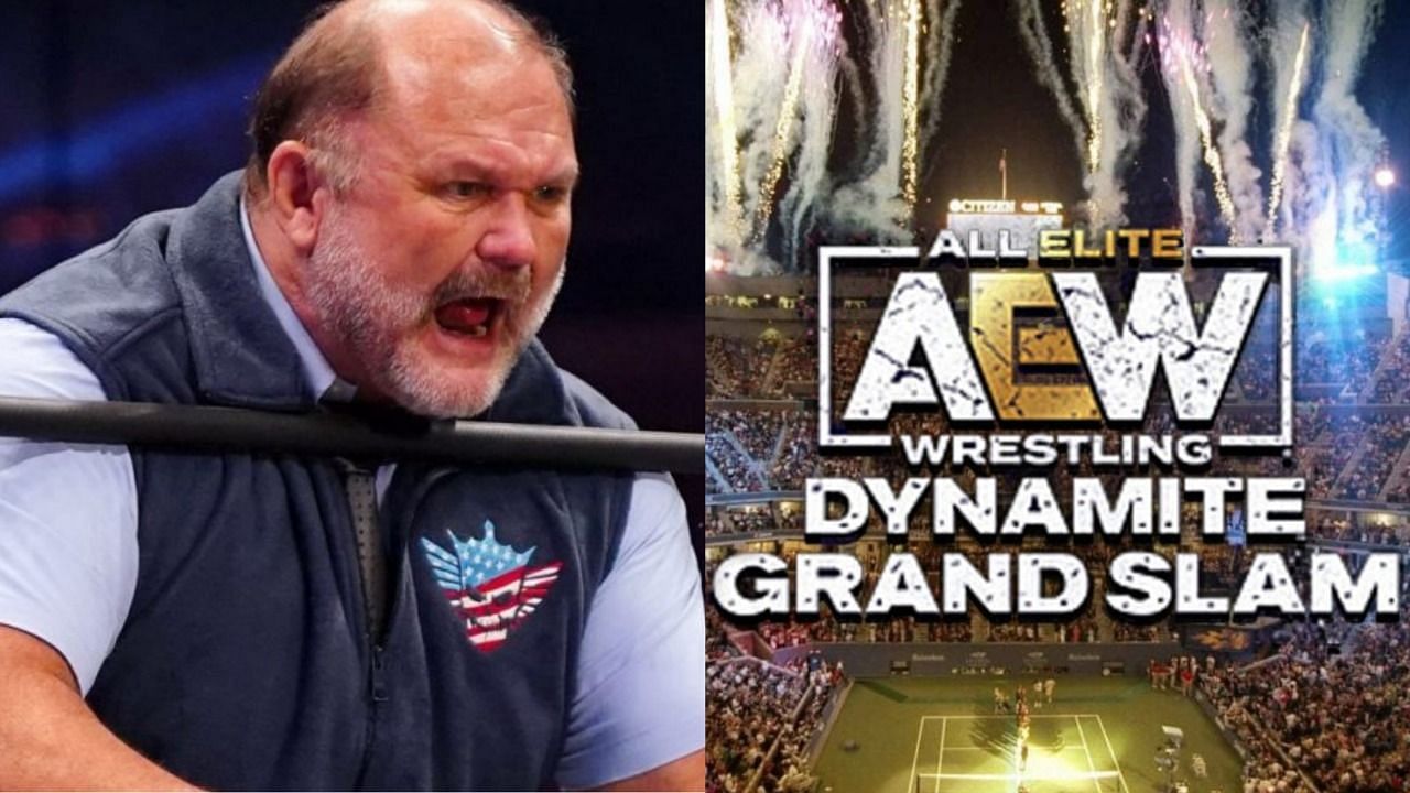 AEW star Arn Anderson (Left) and AEW Grand Slam show (Right)