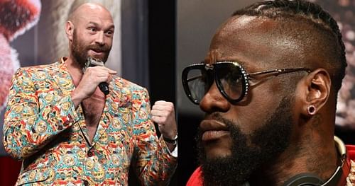 Tyson Fury (left); Deontay Wilder (right)