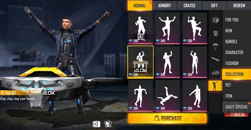 Users can purchase necessary emote in Free Fire (Image via Free Fire)