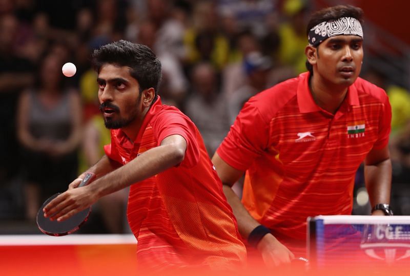 A file photo of Indian table tennis doubles pair of Sathiyan G and Sharath Kamal.