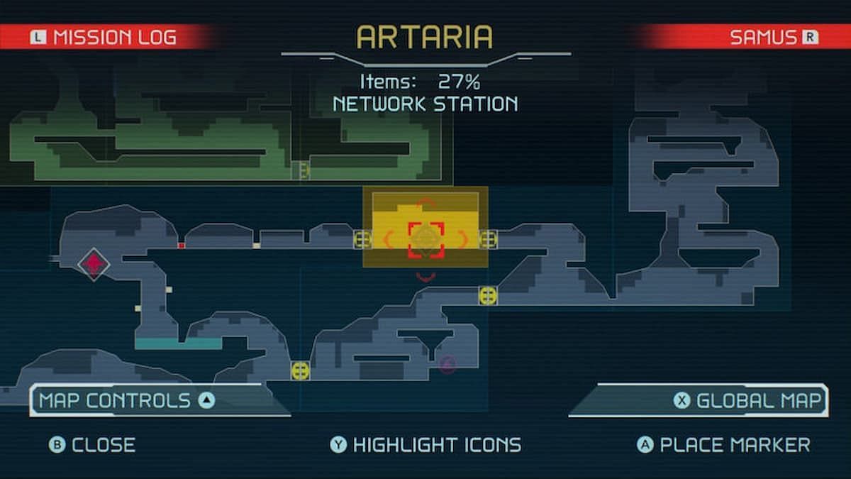 The Artaria Network Station in Metroid Dread (Image via Nintendo)