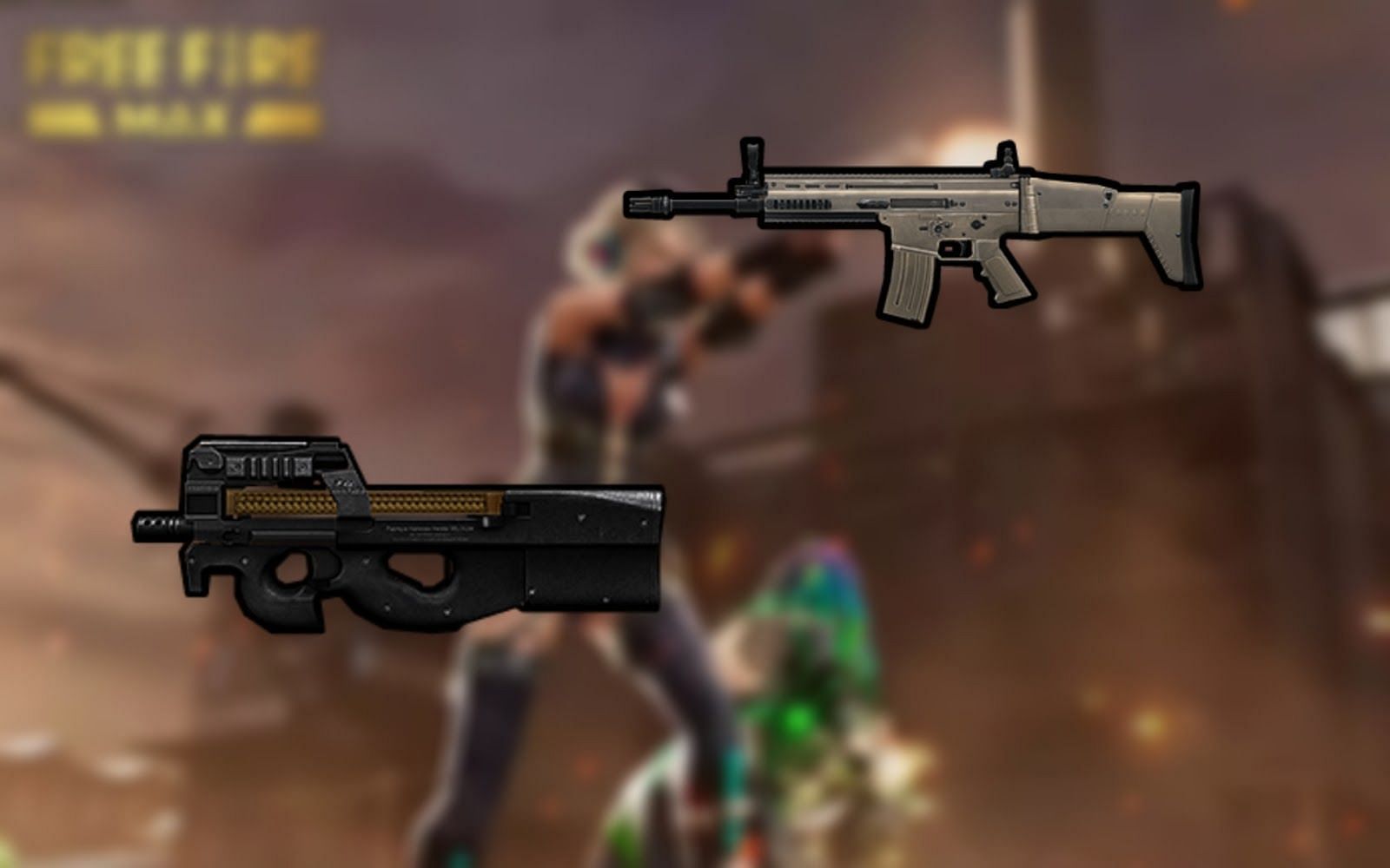 P90 and Scar (Image via Free Fire MAX)