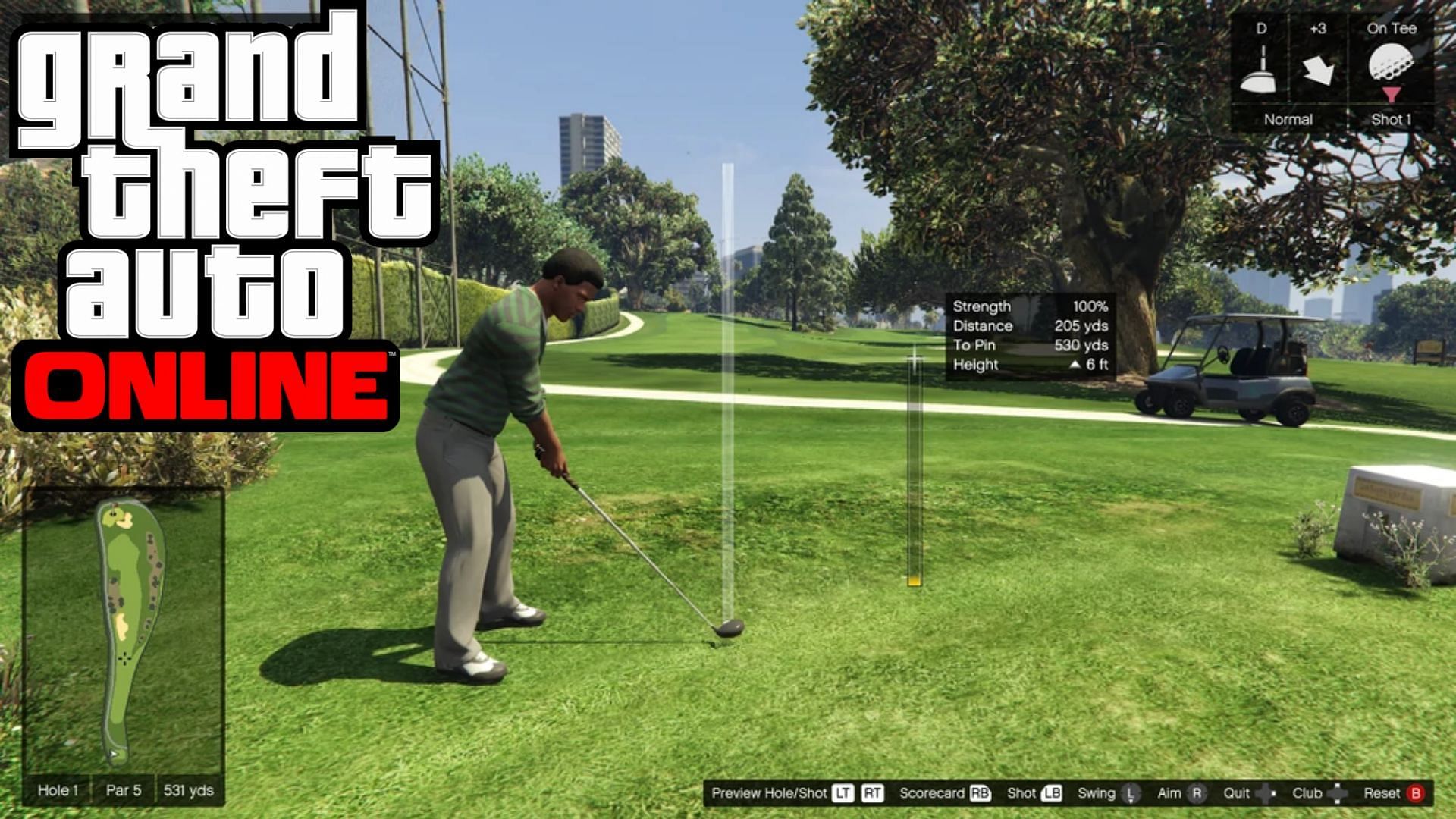 How to play golf in GTA Online (Image via Sportskeeda)