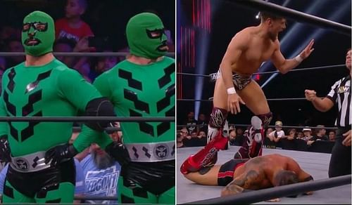 Who were the masked men introduced by Andrade?