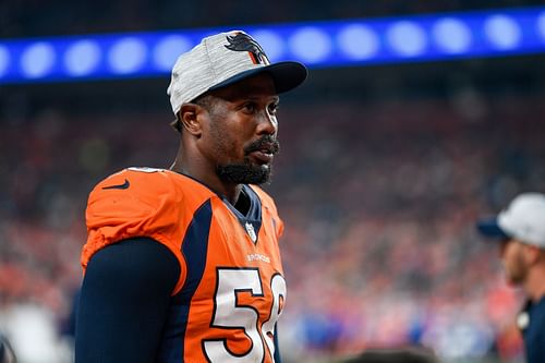 Denver Broncos linebacker Von Miller suffered an injury vs. Browns