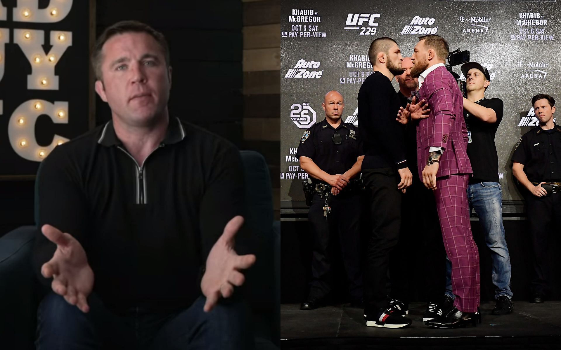 &lt;a href=&#039;https://www.sportskeeda.com/player/chael-sonnen&#039; target=&#039;_blank&#039; rel=&#039;noopener noreferrer&#039;&gt;Chael Sonnen&lt;/a&gt; (left) and a face off between former UFC lightweight champions &lt;a href=&#039;https://www.sportskeeda.com/player/khabib-nurmagomedov&#039; target=&#039;_blank&#039; rel=&#039;noopener noreferrer&#039;&gt;Khabib Nurmagomedov&lt;/a&gt; and Conor McGregor (right)