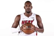 Bam Adebayo #13 of the Miami Heat poses for a photo