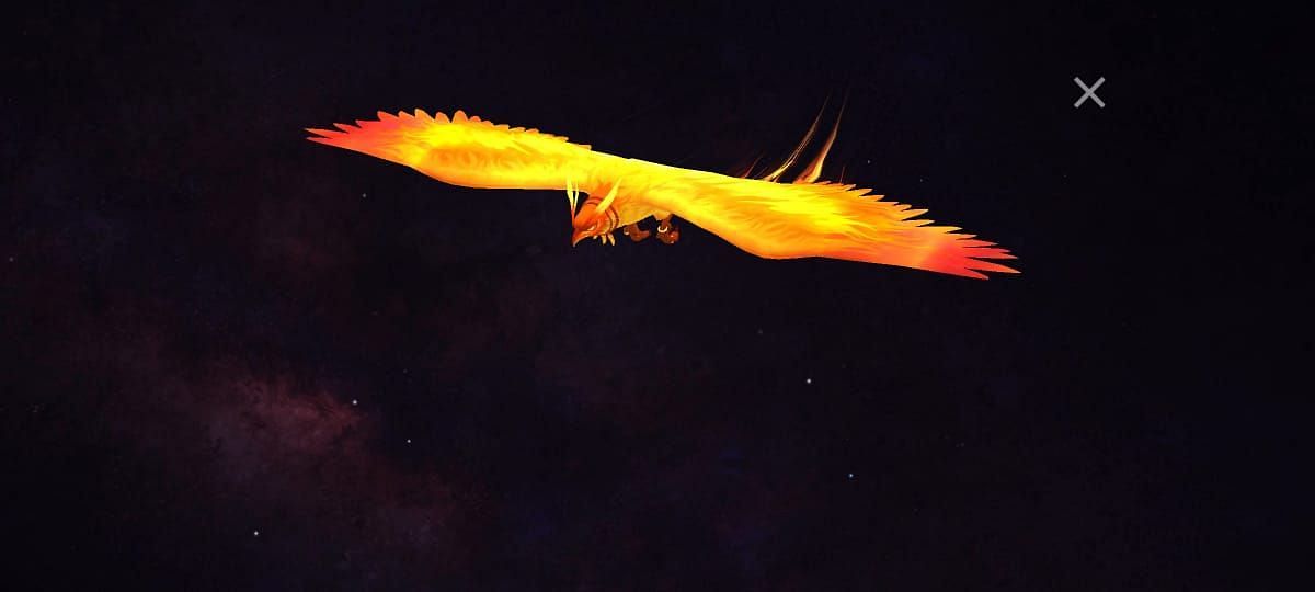 The Hellfire Falcon pet skin in Free Fire (Image via Garena)