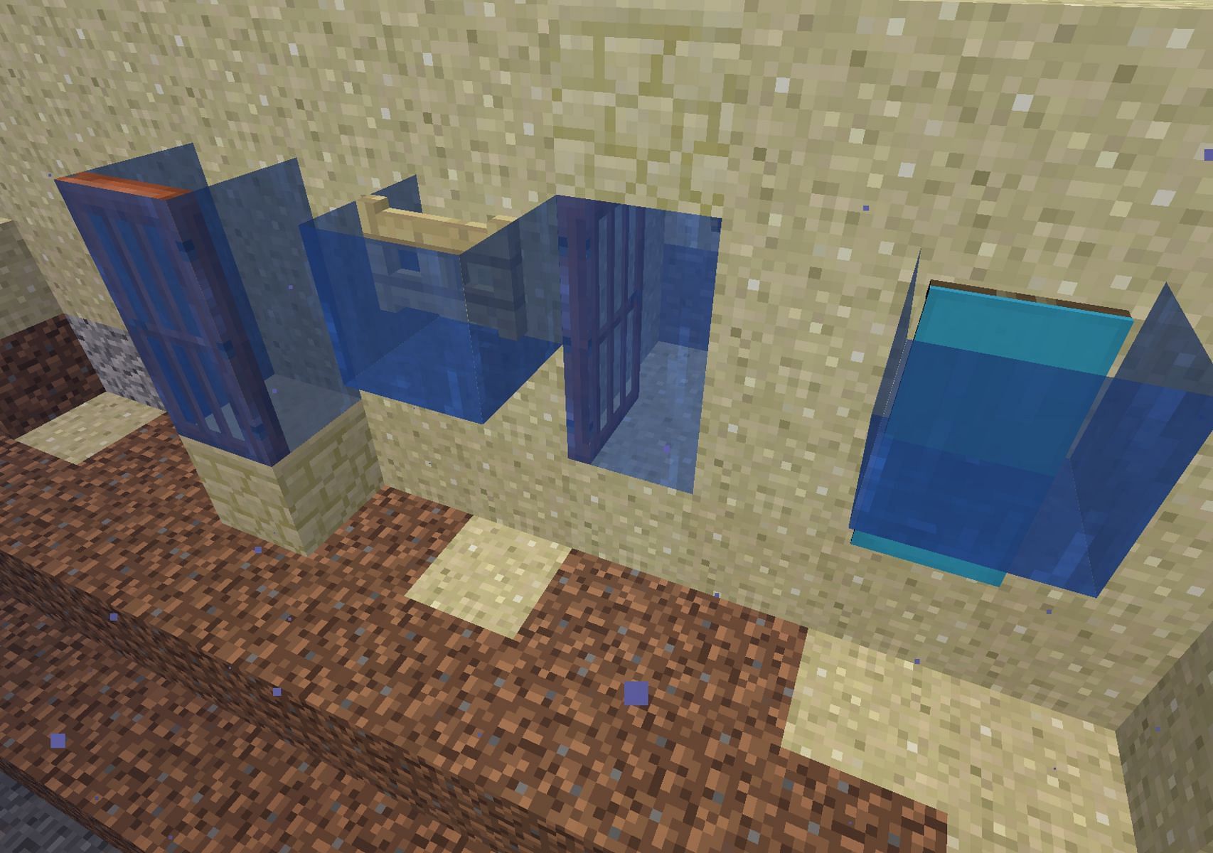 Water can be controlled to some extend to create pockets of air even when submerged (Image via Mojang).