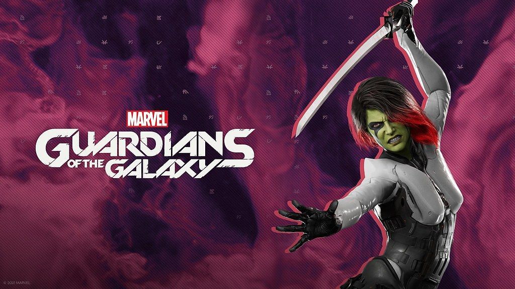 Gamora in Marvel&#039;s Guardians of the Galaxy (Image via Eidos-Montr&eacute;al)