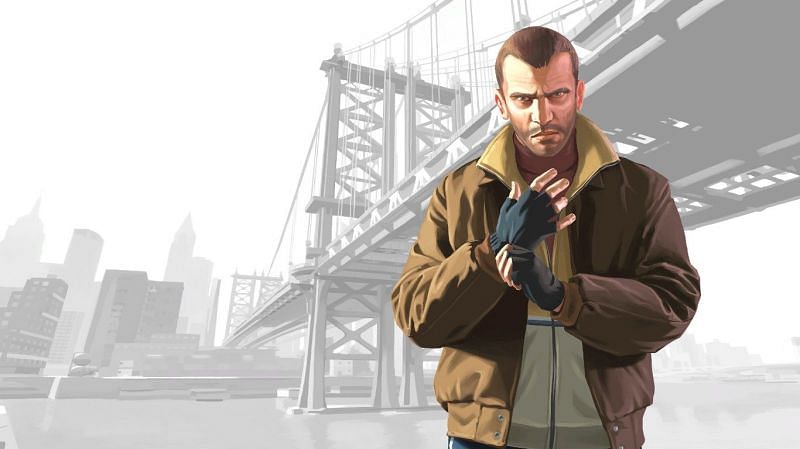 Niko Bellic&#039;s official artwork in GTA 4 (Image via Rockstar Games)