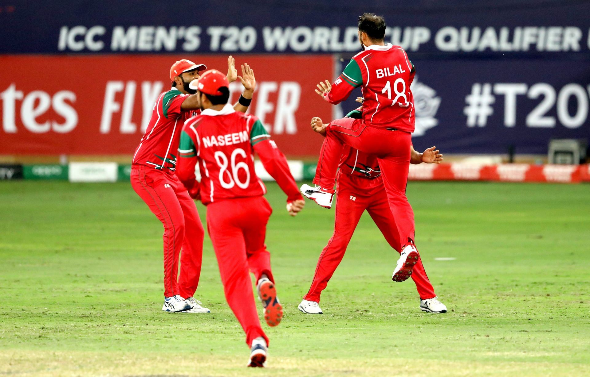 The Oman team picked up a memorable win against Hong Kong to make the T20 WC [PC: T20WC]