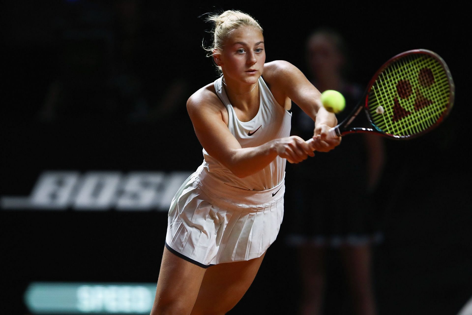 Kostyuk scored a crucial break of serve in the opening game.