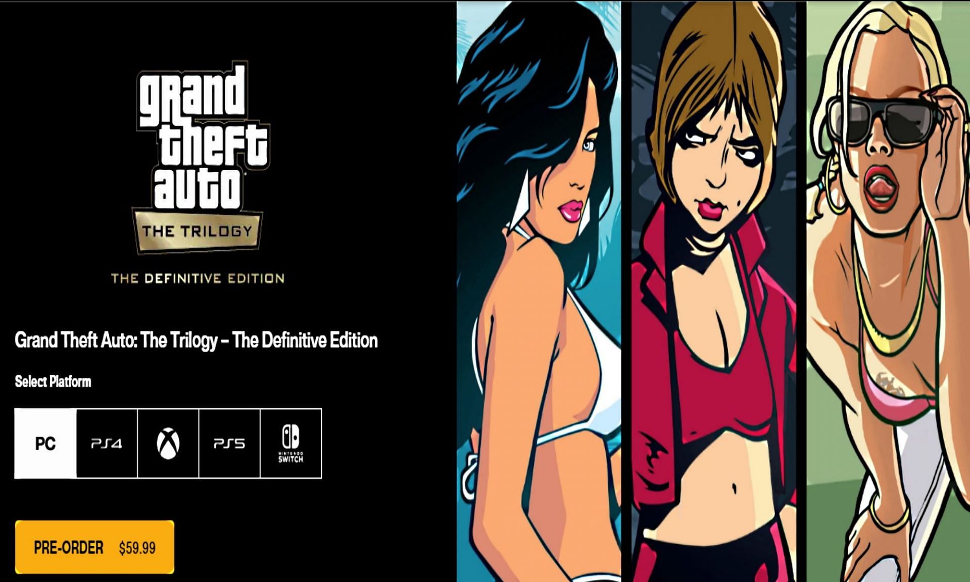 The GTA Trilogy: Definitive Edition is fast approaching (Image via Rockstar Games)