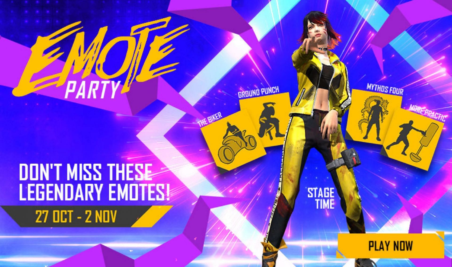 Emote Party event is now underway in Free Fire (Image via Free Fire)