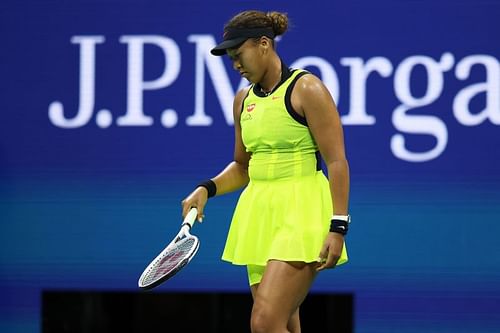 Naomi Osaka at the 2021 US Open, where she lost in the third round