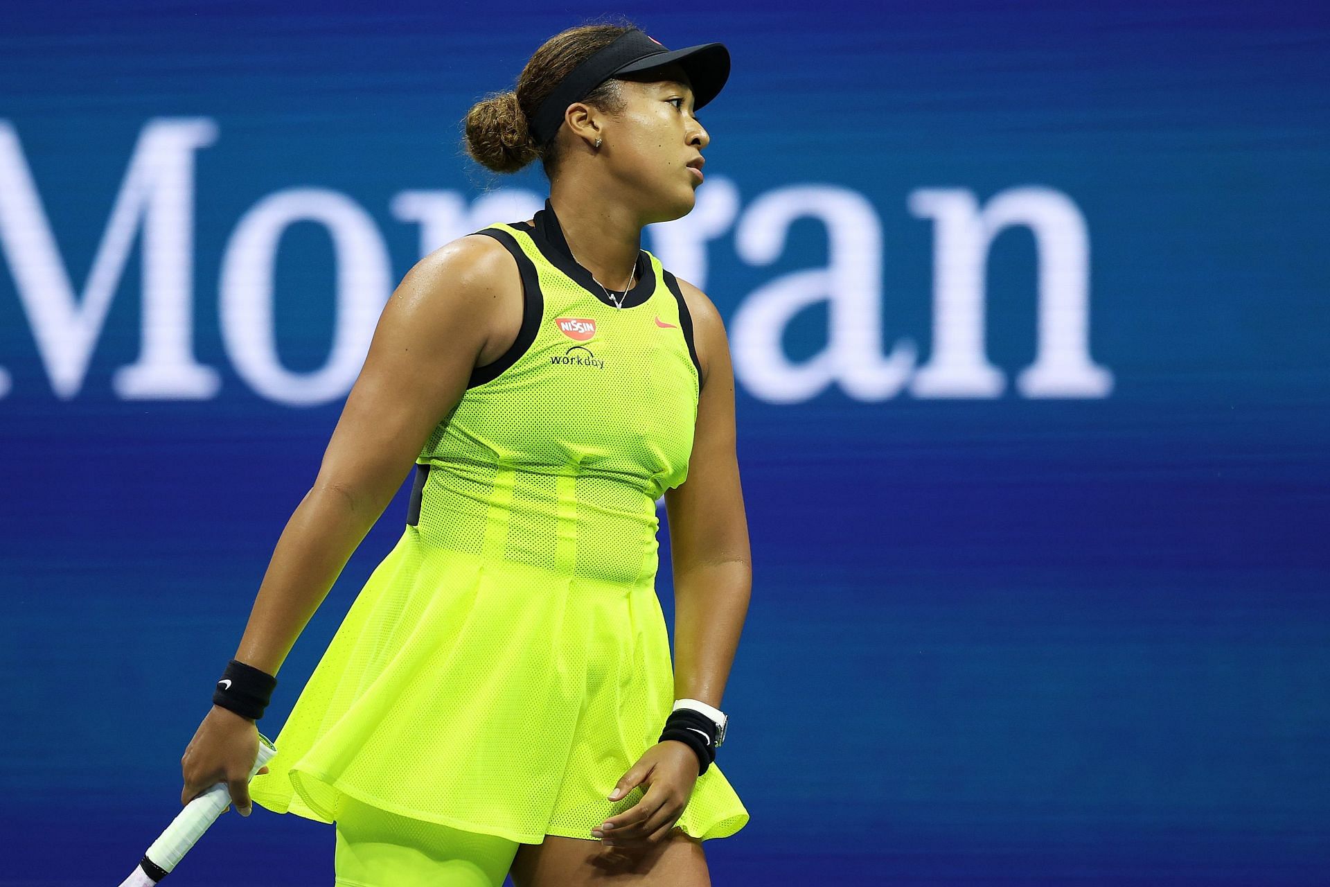 Naomi Osaka in action at the 2021 US Open