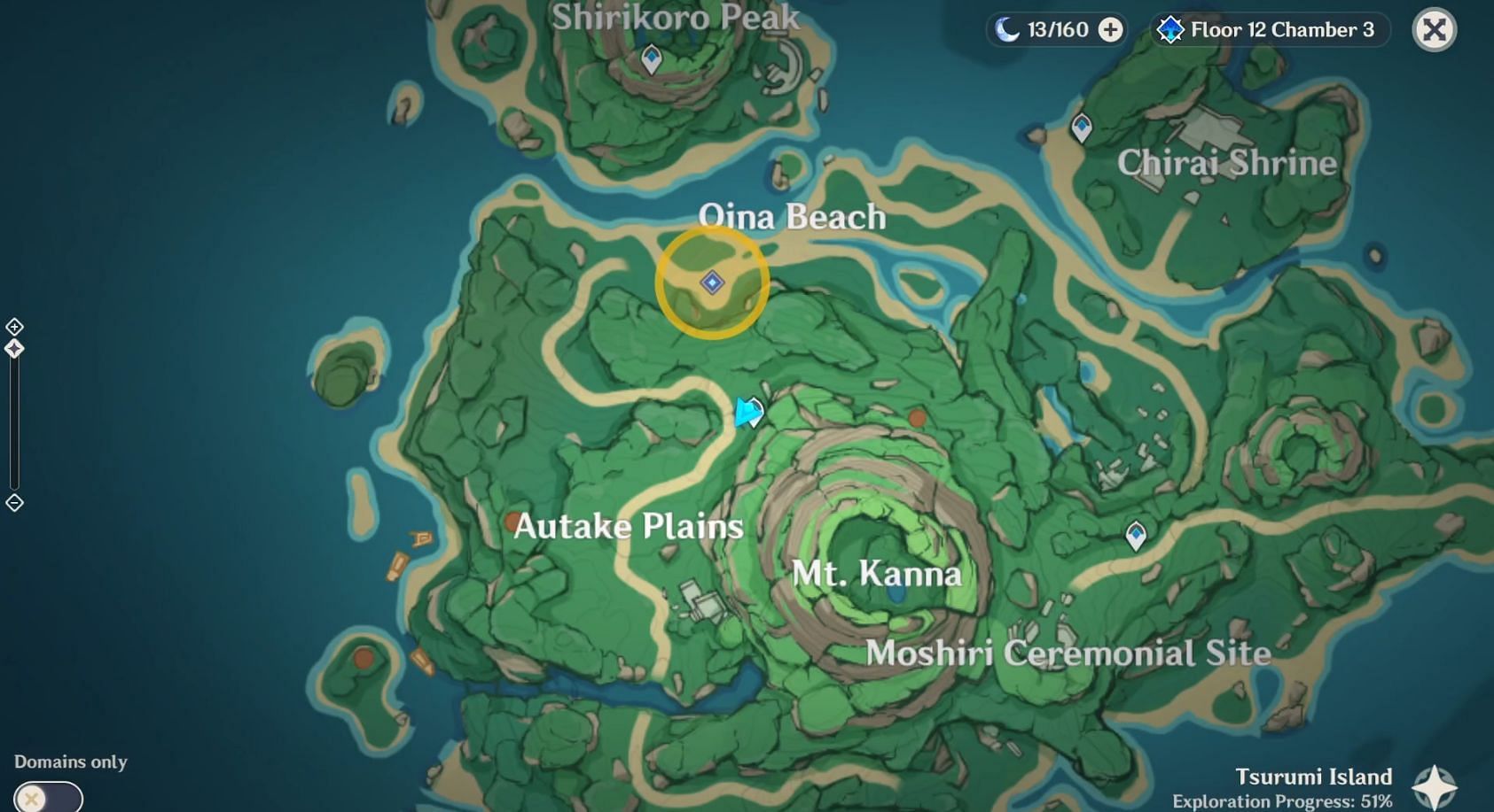 Location of the puzzle on the map (Image via Genshin Impact)