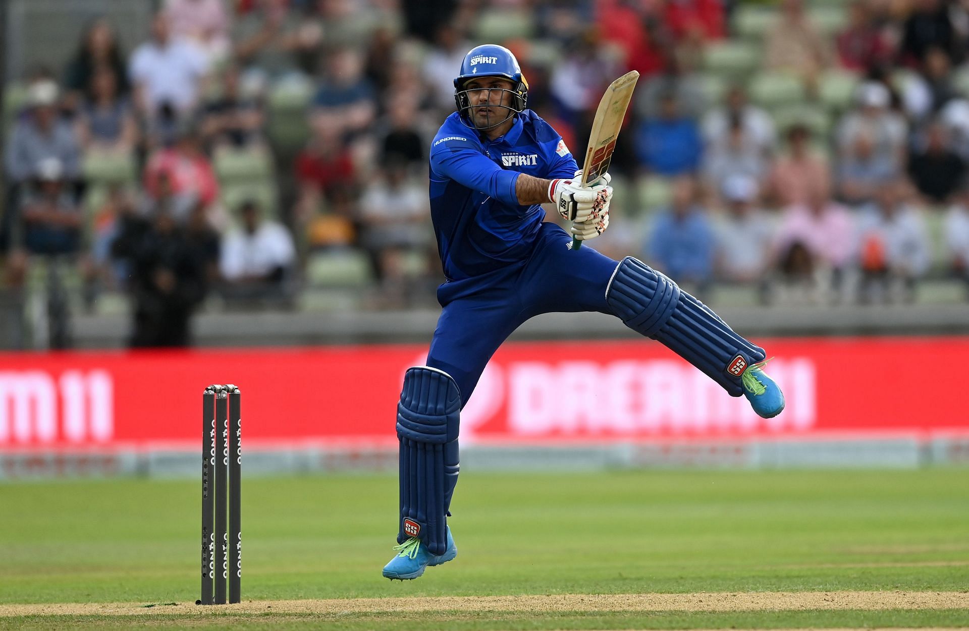 Mohammad Nabi in action at The Hundred.