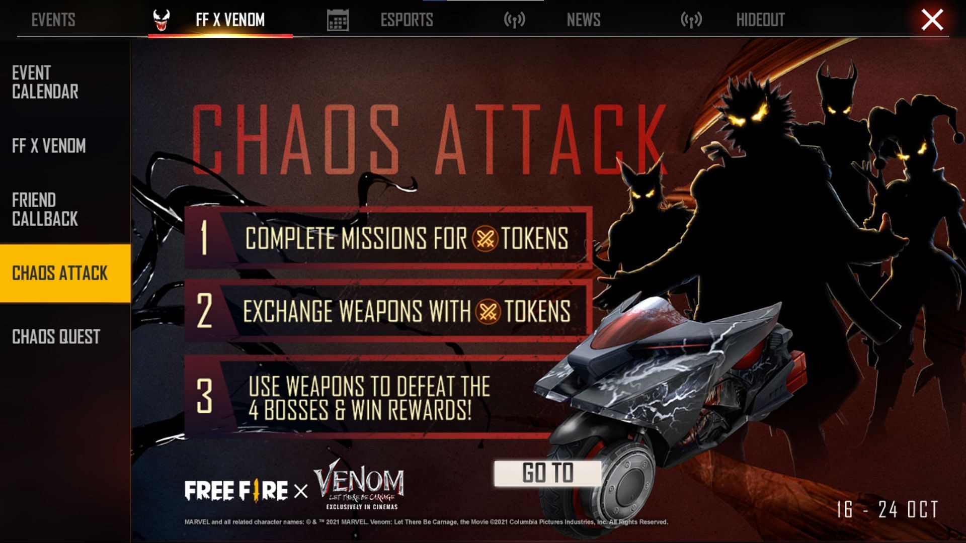 The Chaos Attack event (Image via Free Fire)