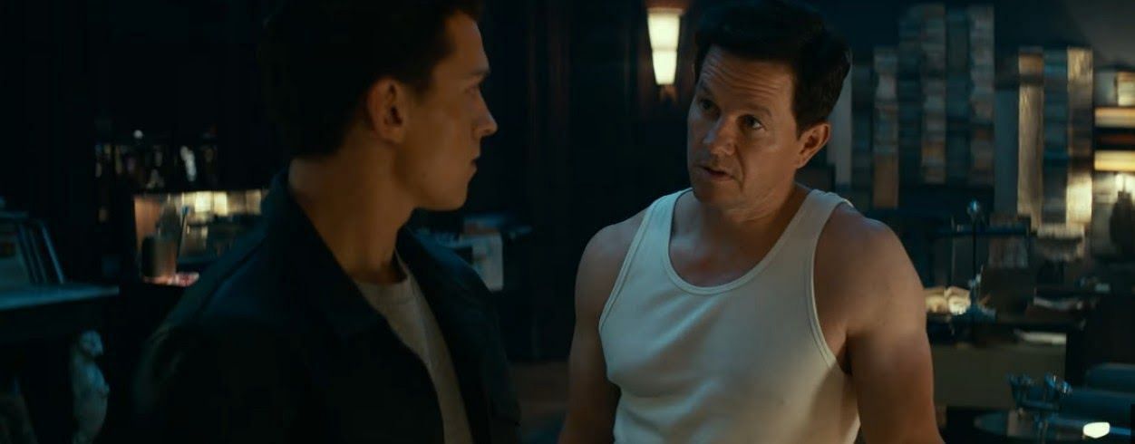 Uncharted stars Tom Holland and Mark Wahlberg (Image via Sony Pictures Entertainment)