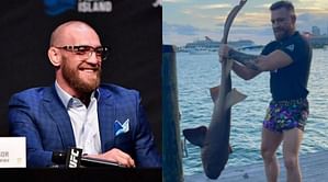 Watch: Conor McGregor poses with a shark before tossing it back into the ocean