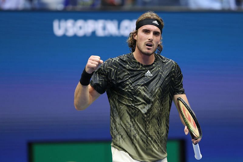 Stefanos Tsitsipas at the 2021 US Open.