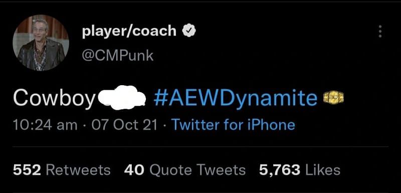 CM Punk's message after Hangman Page made his return on AEW Dynamite