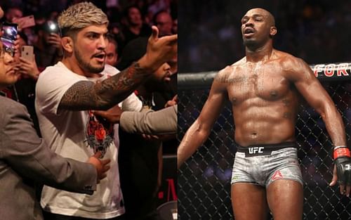 Dillon Danis (left) and Jon Jones (right)