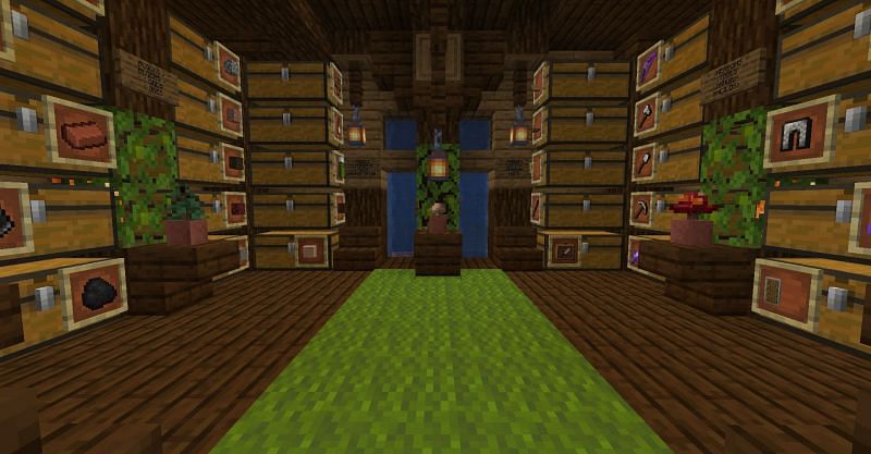 A storage room in Minecraft (Image via Mojang)