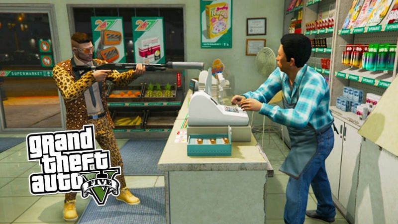 robbing a store in gta 5