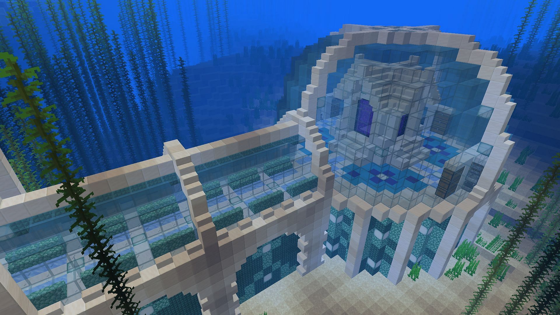 Underwater bases can be stunning (Image via Mojang)
