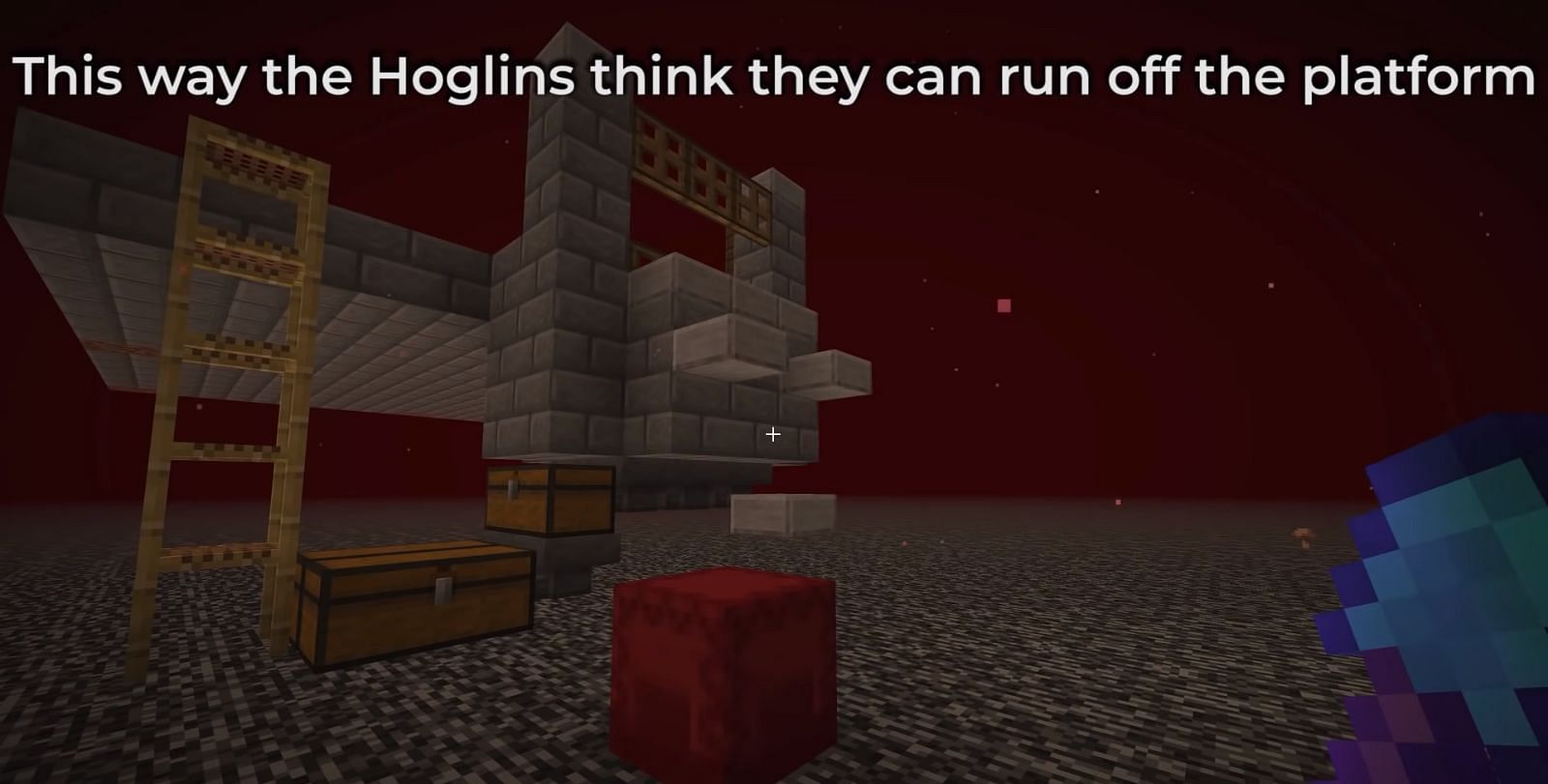 Another view of the Hoglin farm (Image via ShulkerCraft, YouTube)