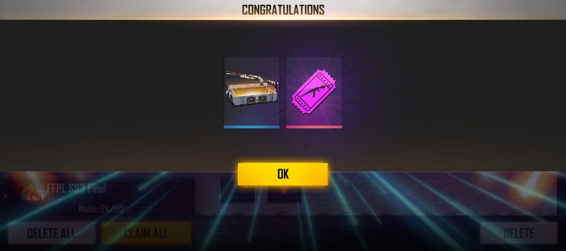 The two rewards may be collected from the mail (Image via Free Fire)