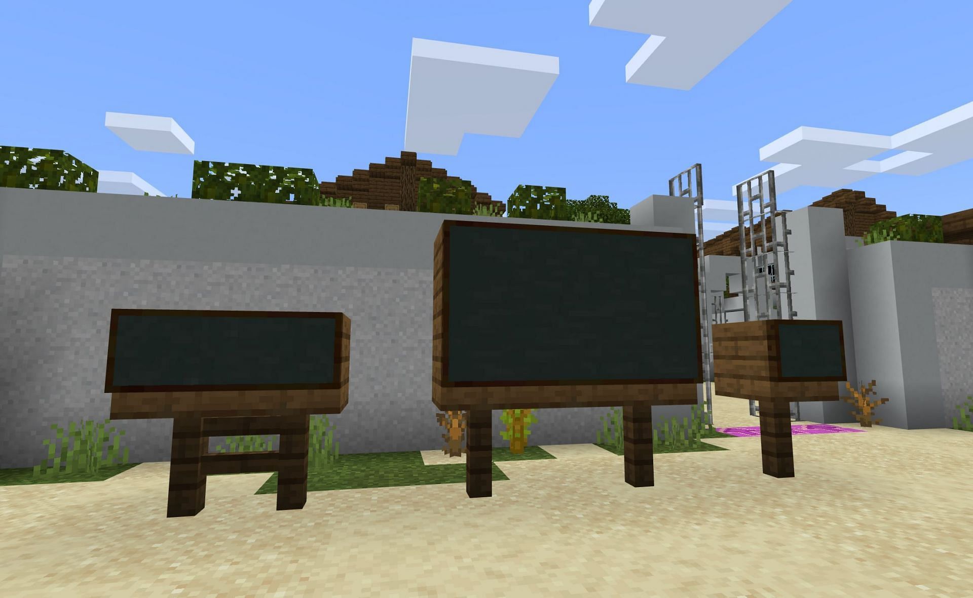 Chalkboards are available in Minecraft Education Edition and have more text space (Image via Minecraft)
